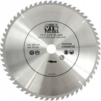 Řezný kotouč Řezací kotouč na dřevo Inter-Vis IVBW35060 350x32 mm 60Z