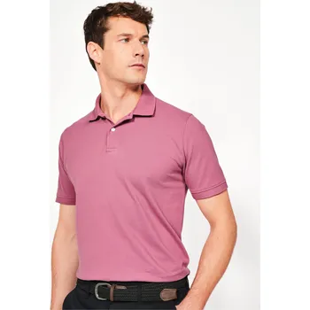 Pánské tričko INESIS Pánské golfové polo s krátkým rukávem MW500 4XL FIALOVÁ