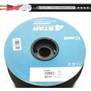 Audio kabel Adam hall Hi-Fi reproduktorový kabel - Instalační K4L 215 OFC 2 x 1,5 mm2, 1 m