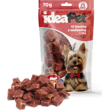 Pamlsek pro psa IdeaPet Kostičky s hovězím a rybou 70g pro psa