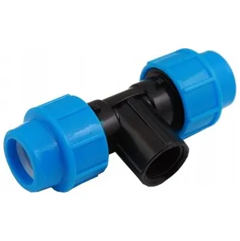 rozdělovač topení T-ROZDĚLOVAČ 90st VNITŘNÍ ZÁVIT 40x1"x40 mm pro PE trubky PN20