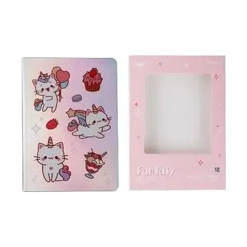 Set školních potřeb Notes holograficzny kotki jednorożce 19x13,5cm