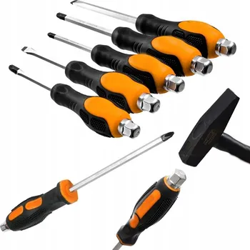 Šroubovák SADA DÍLENSKÝCH ŠROUBOVÁKŮ PRO ÚDERY, ZÁMEČNICKÉ, 5 ks