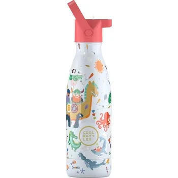 Cool Bottles dětská nerezová termolahev Kids Brave Vikings třívrstvá 350 ml 3D