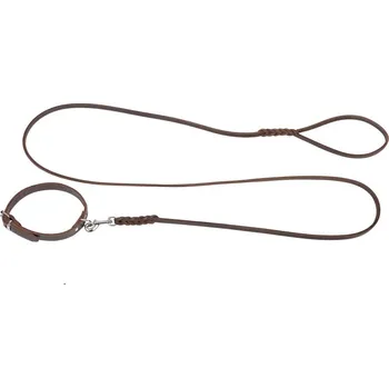 Vodítko pro psa Sada Vodítko (obojek + vodítko ) Dingo Gear kožené 1,8 m