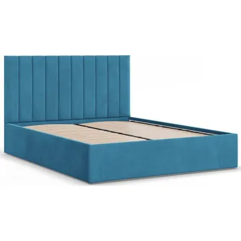 Postel Čalouněná postel POLLA 140x200 cm s roštem Modrá