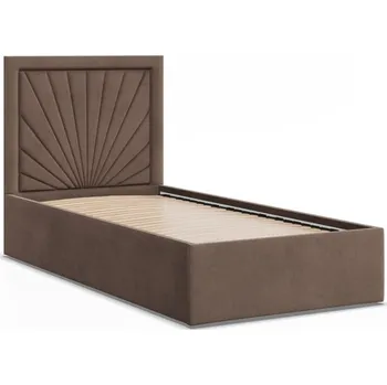 Postel Čalouněná postel VASTO 90x200 cm s roštem Hnědá