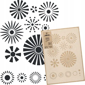 Šablona Malířská MANDALY KRUHY L 59x95 cm Pro Omítky Opakovaně Použitelný OMÍTKA Beton