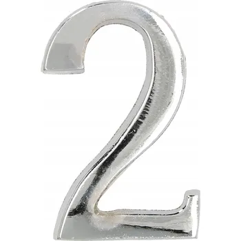 ČÍSLICE NA DVEŘE CHROMOVÉ SAMOLEPICÍ 5 CM