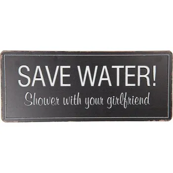 Obraz Retro kovová cedule Save Water Clayre & Eef