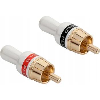 Elektrický konektor RCA cinch konektor na kabel, vysoce kvalitní, 2 ks Premium