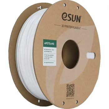 Filament ESun PETG+HS Filament bílý 1.75mm 1kg papírová cívka