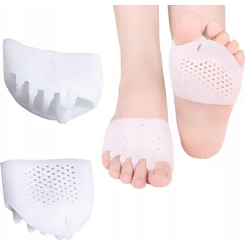 ELASTICKÝ Hallux valgus bandáž BÍLÝ GELOVÝ SEPARÁTOR NA PĚT PRSTŮ 2 KS