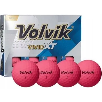 Golfový míček Golfové míčky VOLVIK VIVID XT růžové matné 12 ks