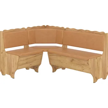 Slevadoma Rohová lavice GRAF Barva: Dub tacho, Materiál: koženka - bronz