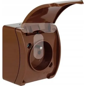 Elektrická zásuvka Elektrická Zásuvka hermetická Elektro-Plast hnědá