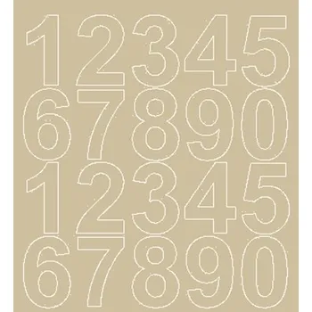 Samolepicí dekorace na vozidlo SAMOLEPKA SAMOLEPÍCÍ ČÍSLICE 5 cm SAMOLEPKY Z FÓLIE BÉŽOVÁ MATNÁ