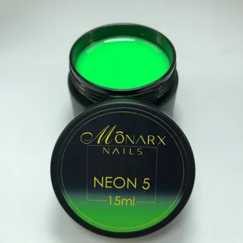 Lak na nehty MONARX NEON GEL 5 NA NEHTY 15 ML. (BEZ HEMA) 15 ML.