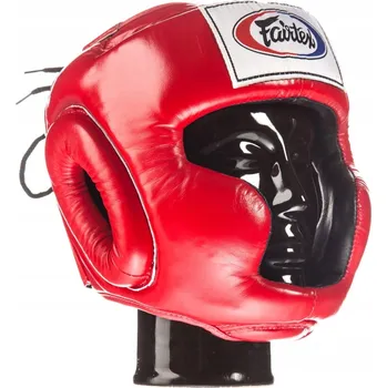 Cyklistická přilba BOXERSKÁ SPARINGOVÁ PŘILBA FAIRTEX HG3 (červená) "Full Coverage Style" - L