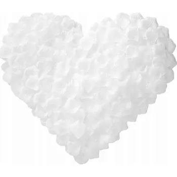 Svatební dekorace UMĚLÉ OKVĚTNÍ LÍSTKY RŮŽE BÍLÉ 100 KS SVATÉ PŘIJÍMÁNÍ SVATEBNÍ HOSTINA