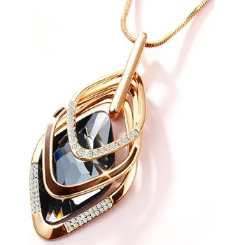 Náhrdelník B-TOP Dámský dlouhý náhrdelník s přívěskem Trinity - pozlacený