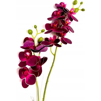umělá květina ORCHIDEJ větvička umělá květina ORCHIDEJ 12 hlaviček 58 cm