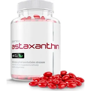 Přírodní produkt Zerex Astaxanthin + vitamín E, 60 kapslí