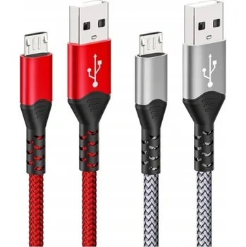 Datový kabel Kabel Tujun USB - microUSB typ B, 1 m, červený