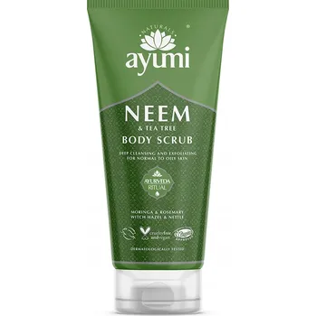 Tělový peeling Ayumi Neem Tea Tree Body Scrub čisticí tělový peeling 200 Ml