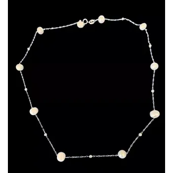 Náhrdelník Elegantní náhrdelník z říčních perel s ocelí