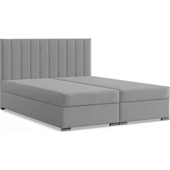 Postel Čalouněná postel AGEN 140x200 cm s pružinovou matrací Šedá I