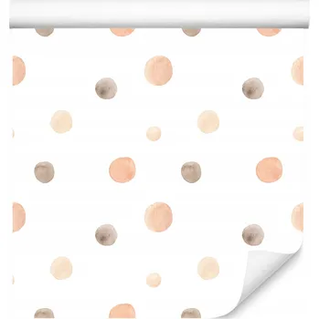Fototapeta Tapeta do dětského pokoje - Akvarelové TEČKY, puntíky v Boho stylu