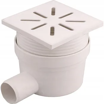 Kanalizační potrubí Podlahová vpust 15x15 NASTAVITELNÁ Boční odtok Ø50