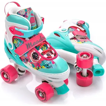 Kolečkové brusle Kolečkové Brusle Meteor Meadow bílé, růžové, zelené vel. 39-42