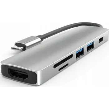 USB hub Dokovací stanice USB-C 3.2 HUB 3x USB HDMI čtečka paměťových karet SD microSD