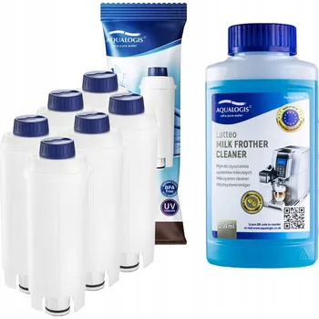 Příprava kávy Sada filtrů do kávovaru Delonghi Aqualogis AL-S002 6 Ks + čistič mléčných cest Latteo 250 ml