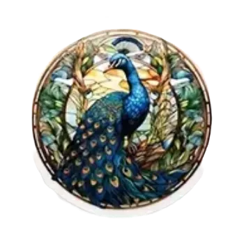 samolepka Samolepky - zvířata a květiny vitráž VII (sada 5 ks)