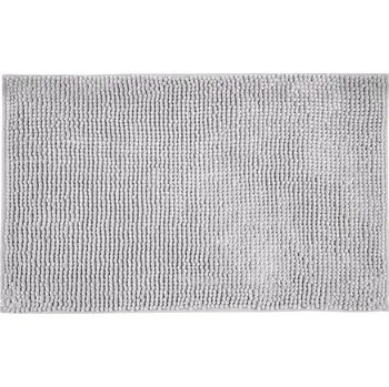 Koupelnová předložka KOUPELNOVÁ PŘEDLOŽKA OBDÉLNÍKOVÁ ŠEDÁ SYNTETICKÁ DO KOUPELNY 80 x 50 cm