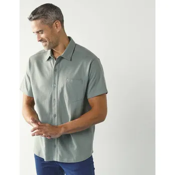 Dámská košile Blancheporte Košile s krátkými rukávy z piké úpletu zelená M