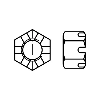 Matice Matice šestihranné korunkové vysoké dle čsn 1411 m10 pevnost 8.8 zinek bílý