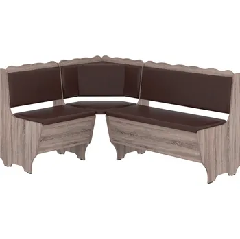 Slevadoma Rohová lavice GRAF Barva: dub truffle, Materiál: koženka - hnědá