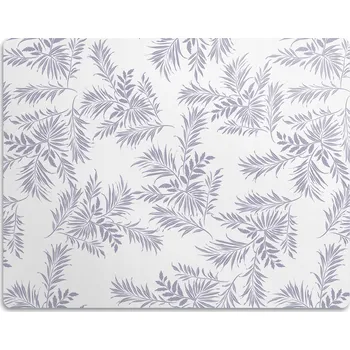 Miska pro psa Podložka pod misky pro pro kočky a psy Šedé listy 90x60cm