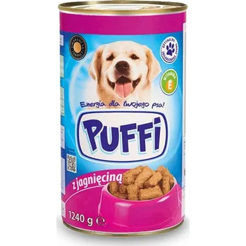 Krmivo pro psa PUFFI Krmivo mokré krmivo pro psy jehněčí MASO PLECHOVKA 1240 g