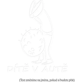 Samolepicí dekorace na vozidlo Dítě v autě Kluk dělá stojku samolepka na auto - zelená limetka / 10x11 cm