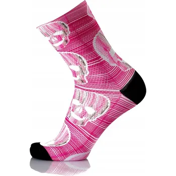 Dámské ponožky Ponožky na kolo Premium MB Wear PINK SKUL S/M