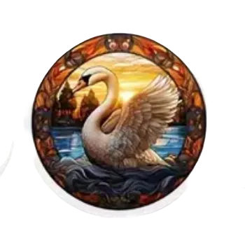 samolepka Samolepky - zvířata a květiny vitráž VIII (sada 5 ks)