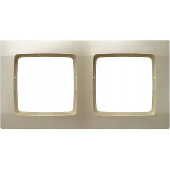 Elektrická zásuvka Dvojitý Rámeček Ospel béžový