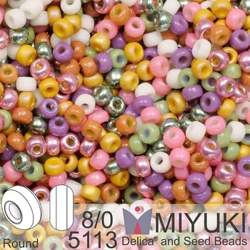 Dětské navlékací korálky Korálky Miyuki Round 8/0. Barva 5113 Mix Magic earth. Balení 5g