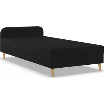 Postel Čalouněná postel CASPE s čelem 90x200 cm s pružinovou matrací Hnědá