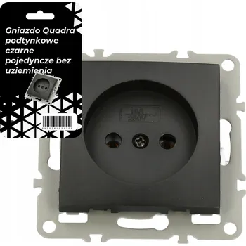 Elektrická zásuvka Elektrická Zásuvka nástěnná TRNS černá